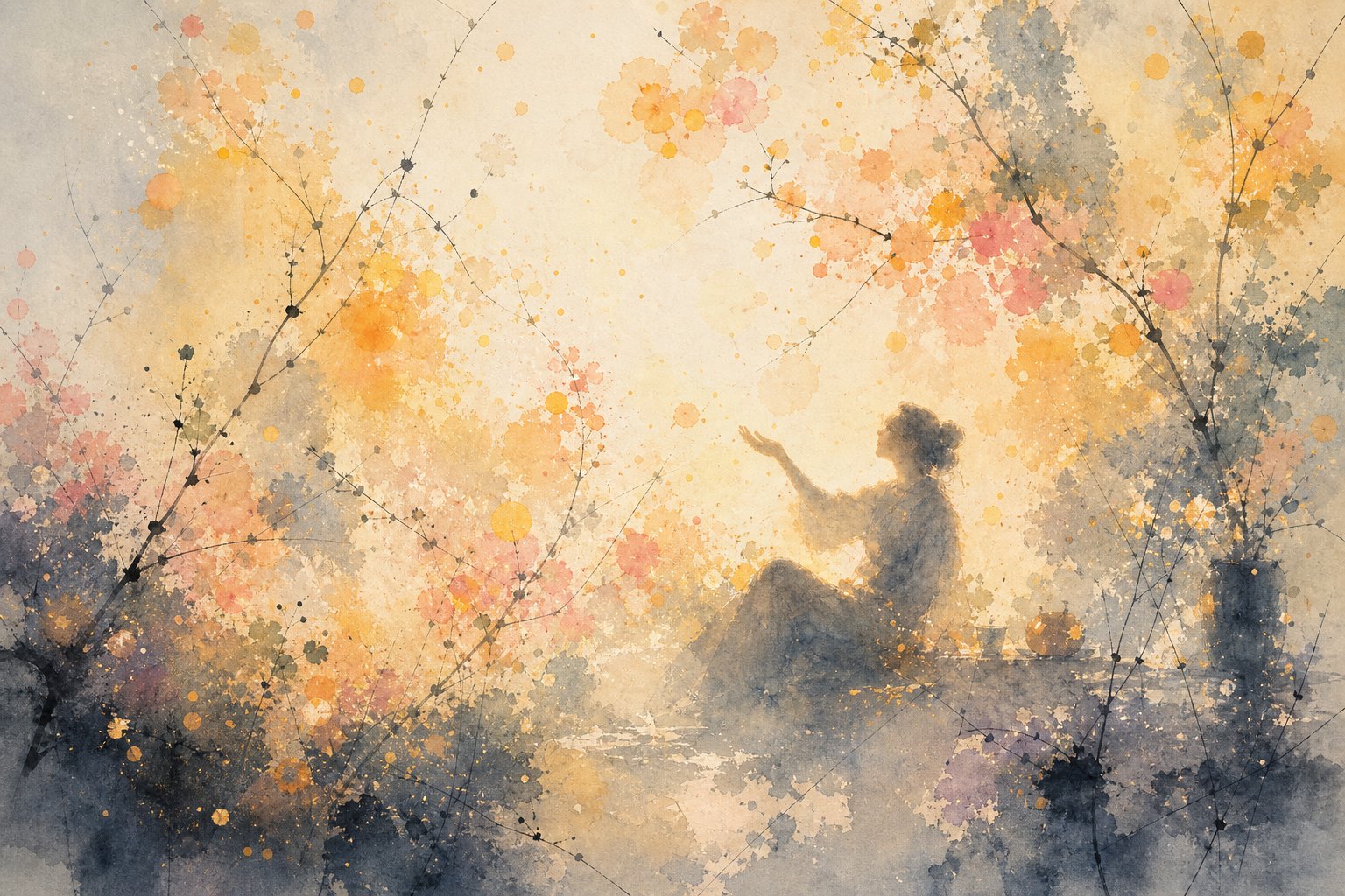 享光插画局部：花果色彩与丰盛光感