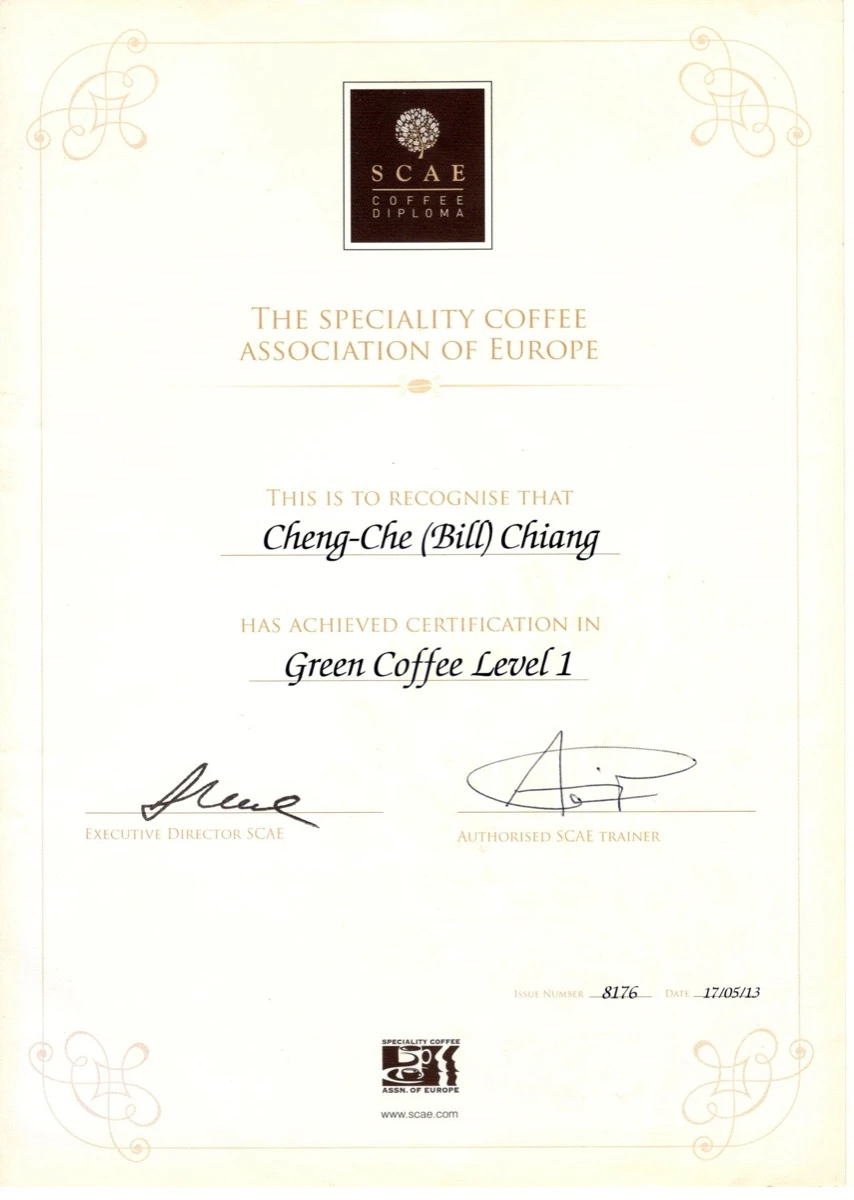 SCAE 生豆 Lv1